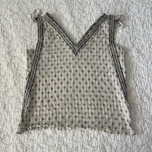 Elegant Cream and Black Women's Top